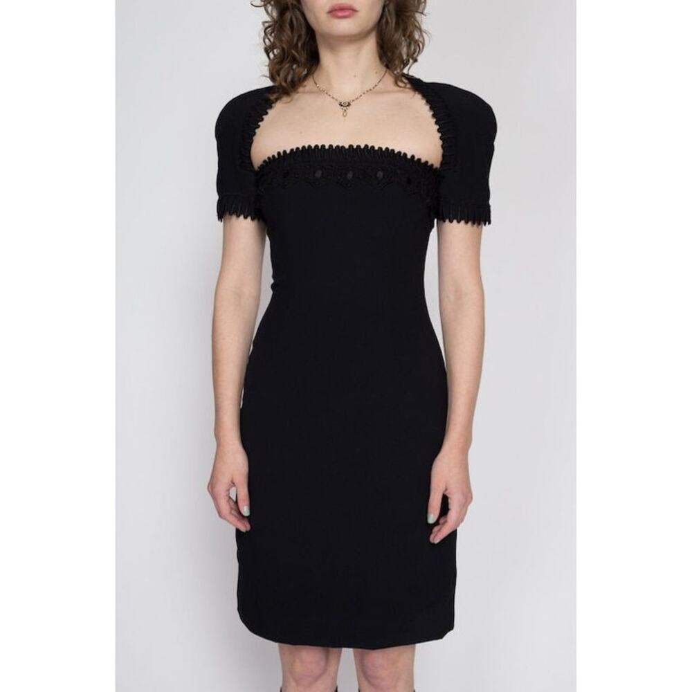 Vintage Victor Costa Black Cutout Bolero style Cocktail dress Small